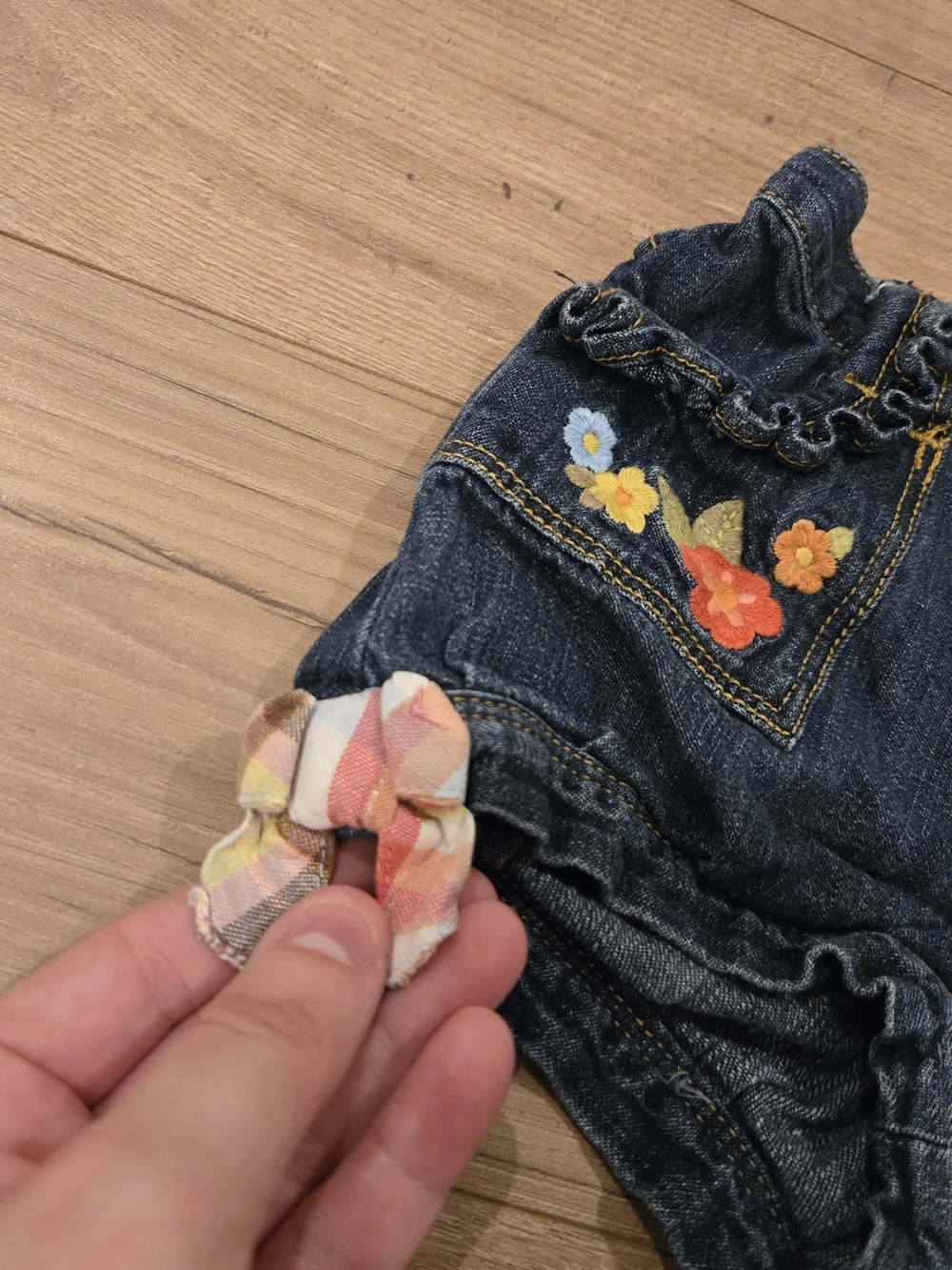 🌺 VINTAGE Gymboree Tropical Paradise Denim Shorts Size 6-12M🌺